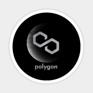 Vintage Polygon Matic Coin To The Moon Crypto Token Cryptocurrency Blockchain Wallet Birthday Gift For Men Women Kids Magnet